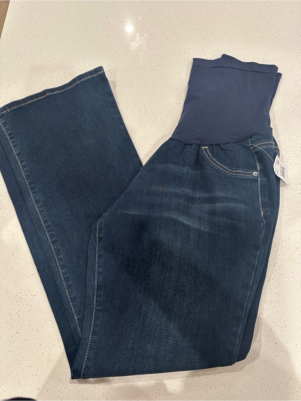 Indigo Blue Women's Dark Indigo Boot Cut Maternity Jeans XL